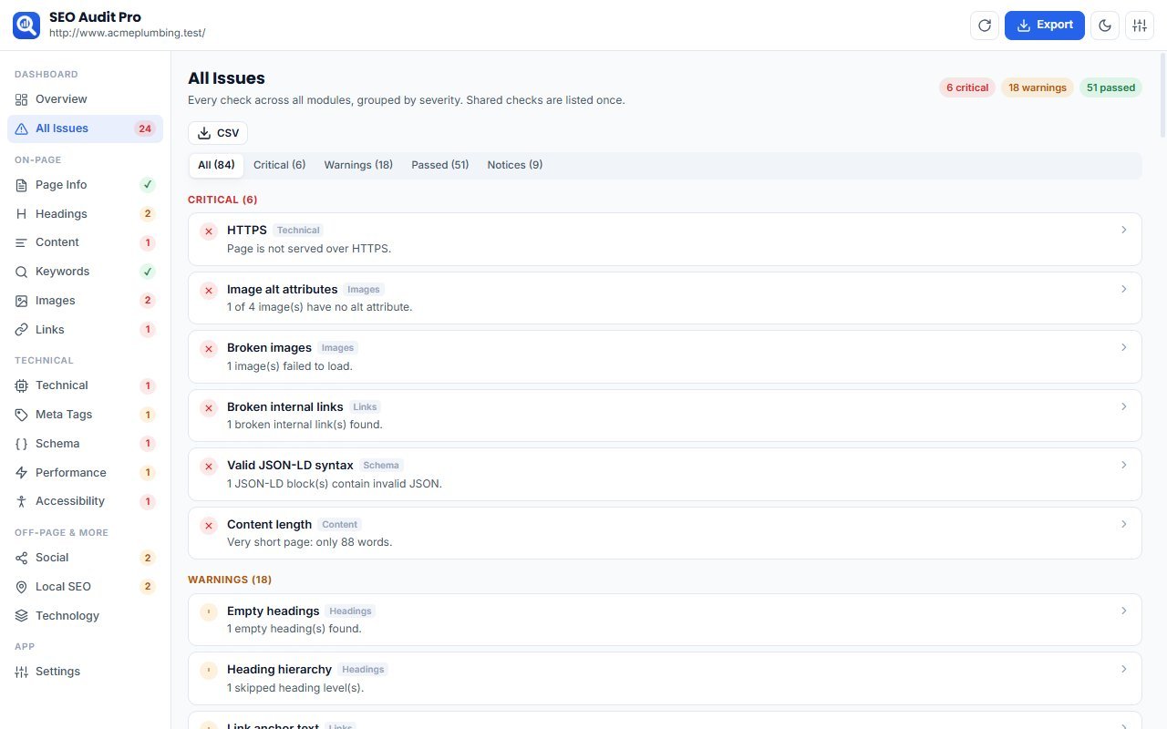 SEO Audit Pro screenshot 2